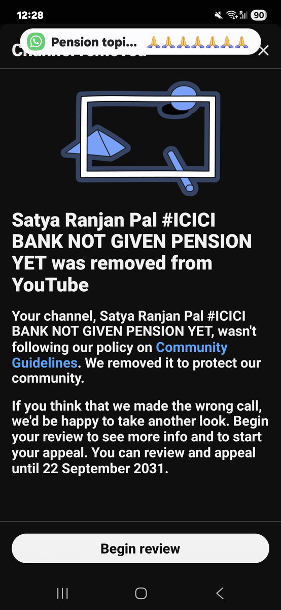 BandanaMrs's tweet photo. @YouTube @support4youtube @YoutubersLife @cpgrams @GoI_MeitY @PIB_India @MIB_India @MinOfCultureGoI @YouTubeCreators =WHY MY #YOUTUBE CHANNEL WRONGLY REMOVED SHOWING FAKE REASON AS GIVEN BY YIUR CLIENT DT 22.9.26 NOT YET REINSTATED? WHY SUCH #UNLAWFUL #UNCONSTITUTIINAL ACTIVITY? https://t.co/KY0iz3EfAe