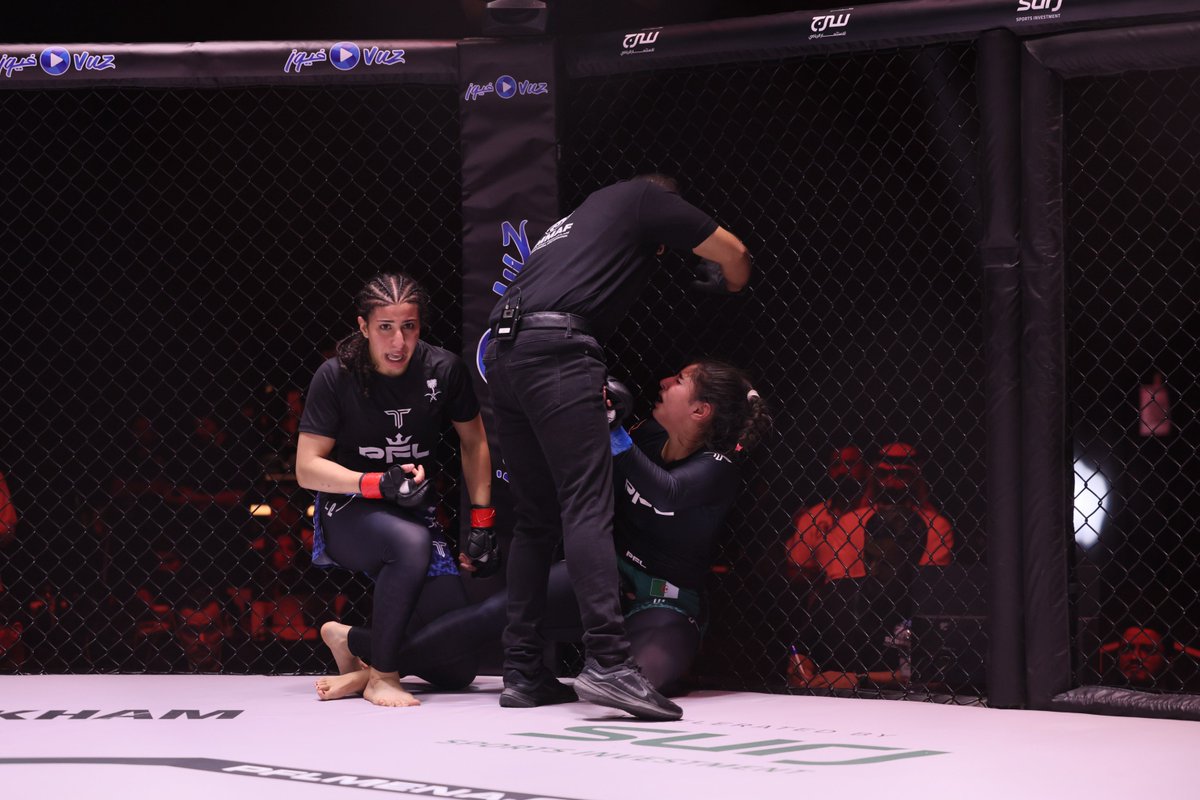 PFLMENA's tweet photo. 🇸🇦 A statement from Fatima Al Ammari 💥

The Saudi prospect delivered in Riyadh, securing the second-round KO in emphatic fashion 🔥

#PFLMENA12 | Friday December 11 | Khobar, Saudi Arabia https://t.co/aSVpFISQHC
