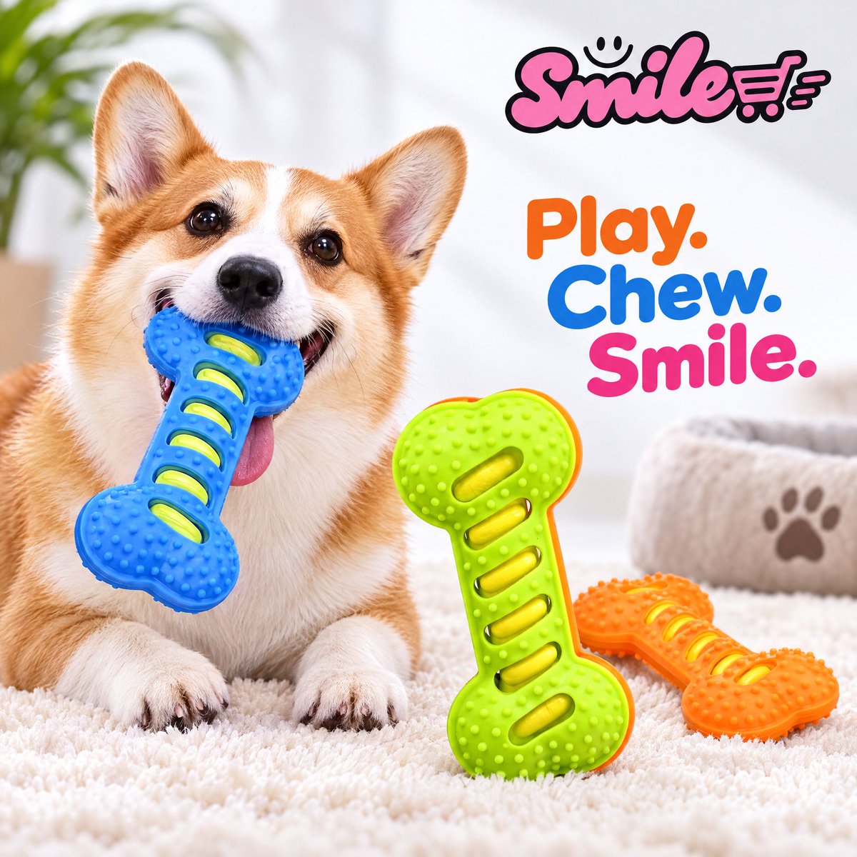 my0bcv's tweet photo. Play. Chew. Smile. 🐶
A fun pick for happy playtime.
https://t.co/ibl58lXWI8
#SmileStore https://t.co/fQl6hkLyTy