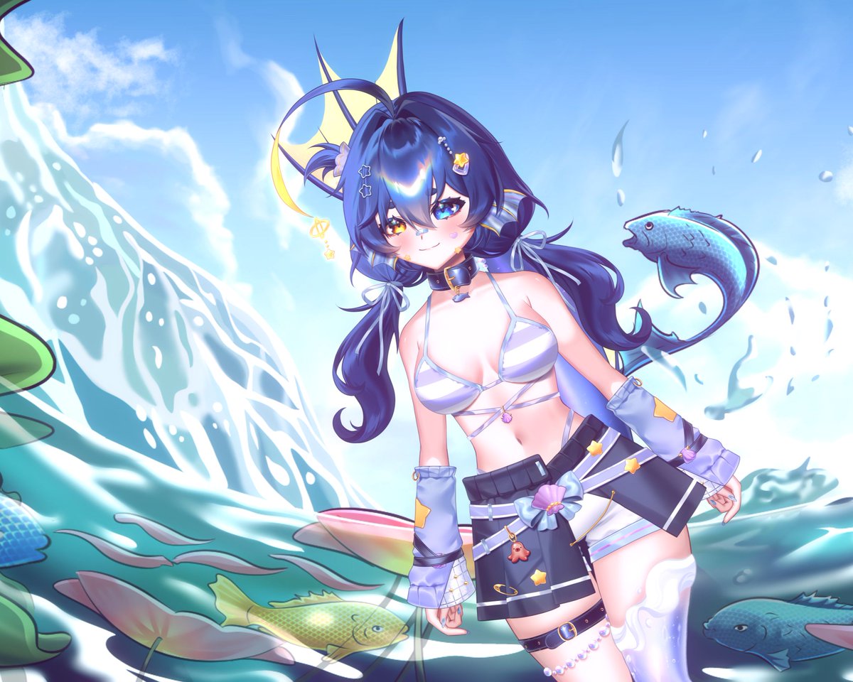 ankopup's tweet photo. i just love getting wet with my fishies~ https://t.co/idkpC6BoZs