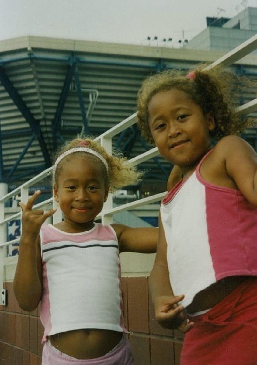 opolot_ronnie's tweet photo. Naomi Osaka with her older sister Mari Osaka grew up from a cash-strapped house in Queens to center court.

Them in 2003                                  Them now https://t.co/eus7Vbhsia