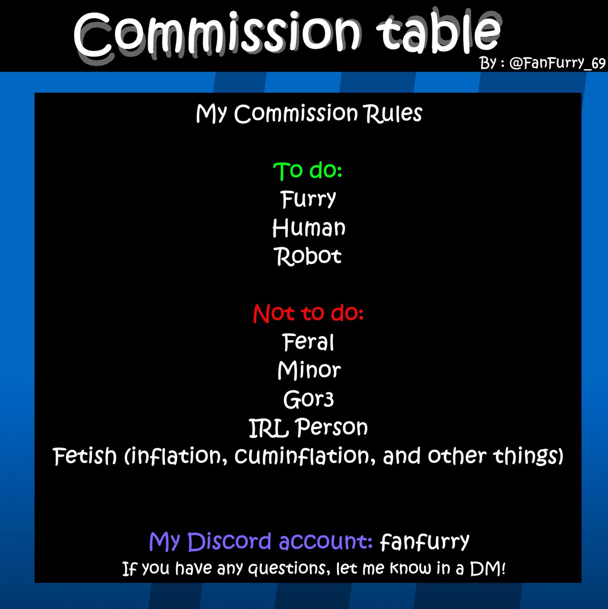 FanFurry_69's tweet photo. Hi everyone!
I'm going through a financial crisis and need some money, so I'm opening up more commission slots and lowering my prices a bit.

Here is my new commission sheet; I'd really appreciate it if you could repost this—it would be a huge help!

Thank you so much! 💛 https://t.co/KPf8HKTVao