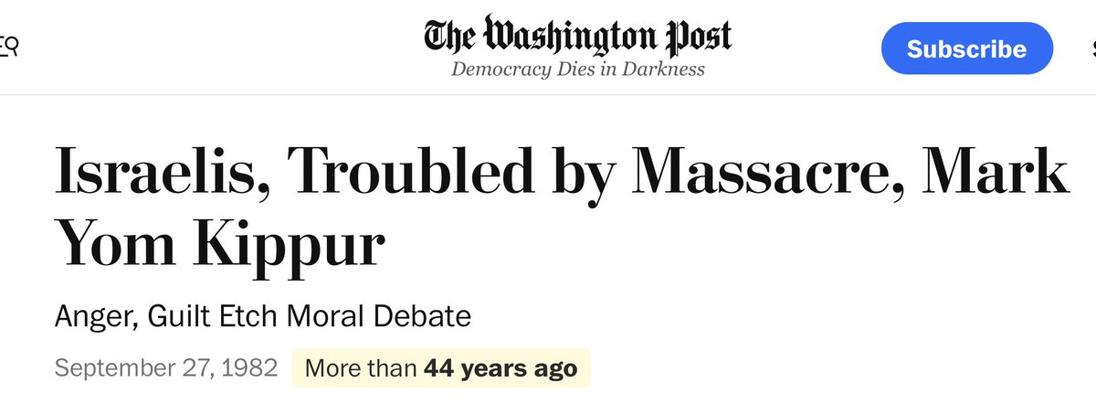 susanabulhawa's tweet photo. A lot of people have [rightfully] been criticizing the @nytimes for publishing an essay entitled "Israelis Are Exhausted."

I submit to you evidence that this is a long standing tradition of western media that puts the focus on the feelings of psychopathic mass murdering war criminals when those criminals are Jewish, such that the profound suffering of their victims serve merely as props for Jewish moral dilemmas.  

[more headlines in comments; note the dates]