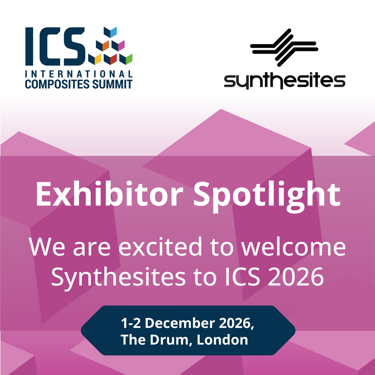 Int_Comp_Summit's tweet photo. We're delighted to welcome Synthesites to ICS 2026!

Its real-time monitoring technology helps composite manufacturers improve process control, efficiency and quality.

1–2 December | The Drum, Wembley

Register: https://t.co/ZvTiac2BVH

#ICS2026 https://t.co/dCoQcuuFub