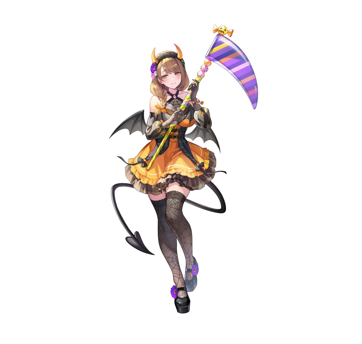 FE_Heroes_JP's tweet photo. 【英雄紹介・美しすぎる小悪魔 ゴルドマリー】
ゴルドマリーさんは、『 #ファイアーエムブレム エンゲージ』に登場されています。
イルシオン王国の騎士で、オルテンシアさんの臣下です。
隙あらば己の仮装を見せつけてきます。
https://t.co/fnE9l0XuXb

CV：高森奈津美
イラスト：えく https://t.co/9qBA4hMd1s