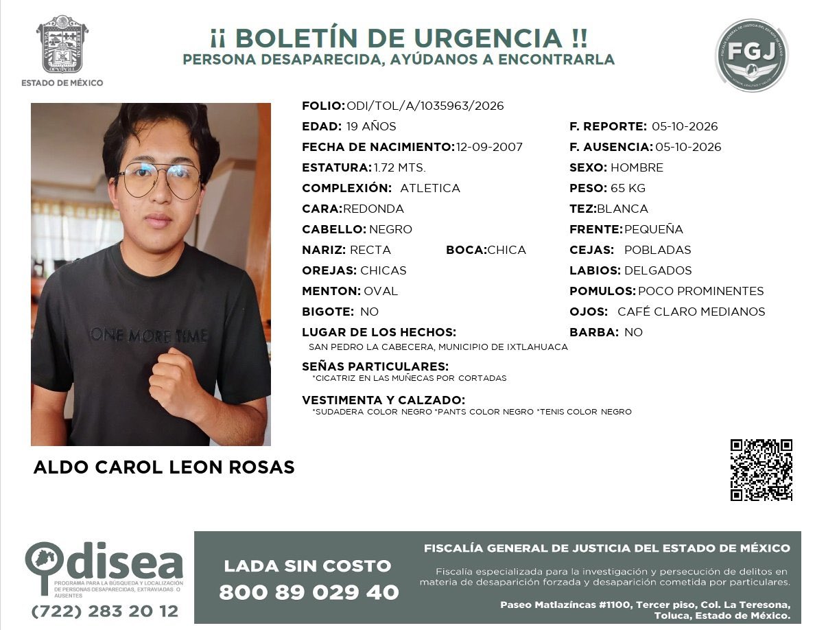 Artegoncam's tweet photo. Por favor ayuda a compartir y darle RT, te toma un solo instante.
es el hijo de nuestra amiga @OraliaRosas urgente compartirlo para localizar a su hijo, todo suma y por ti podemos llegar a localizarlo pronto.
Gracias 

RT está desaparecido #urgente https://t.co/qCte1aFMrl