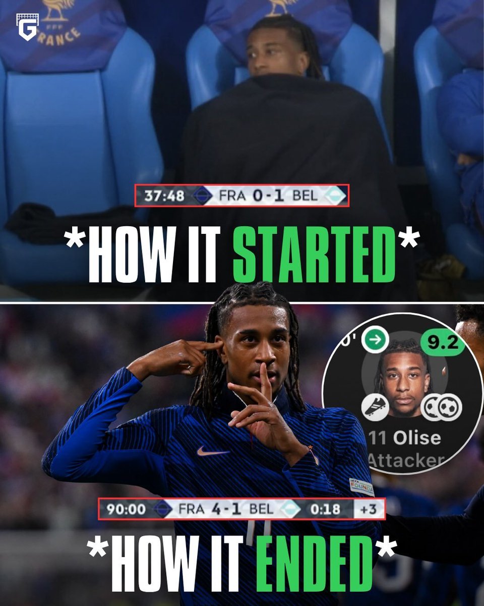 UTD_Daniel1's tweet photo. He really plays football like he’s just waiting for his Uber to arrive 😭 Coldest player in the game right now. 🥶🇫🇷 #Olise https://t.co/q2GuOqDS8A