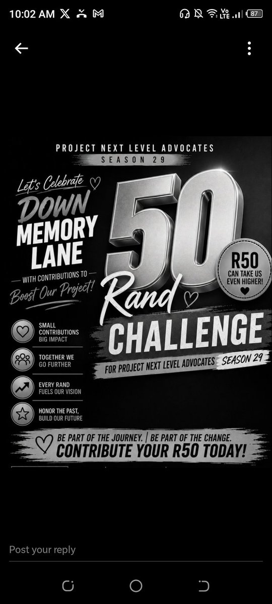 drfaithstan's tweet photo. Good Morning Advocates and lovers of Mmeli.

50 rand challenge will do on a Tuesday 

TUESDAY THE MMELI DAY
ANTICIPATING MMELI BIG DAY
#MmeliKhumalo
#ProjectAdvocateSeason29 https://t.co/BfiwdhBYR3