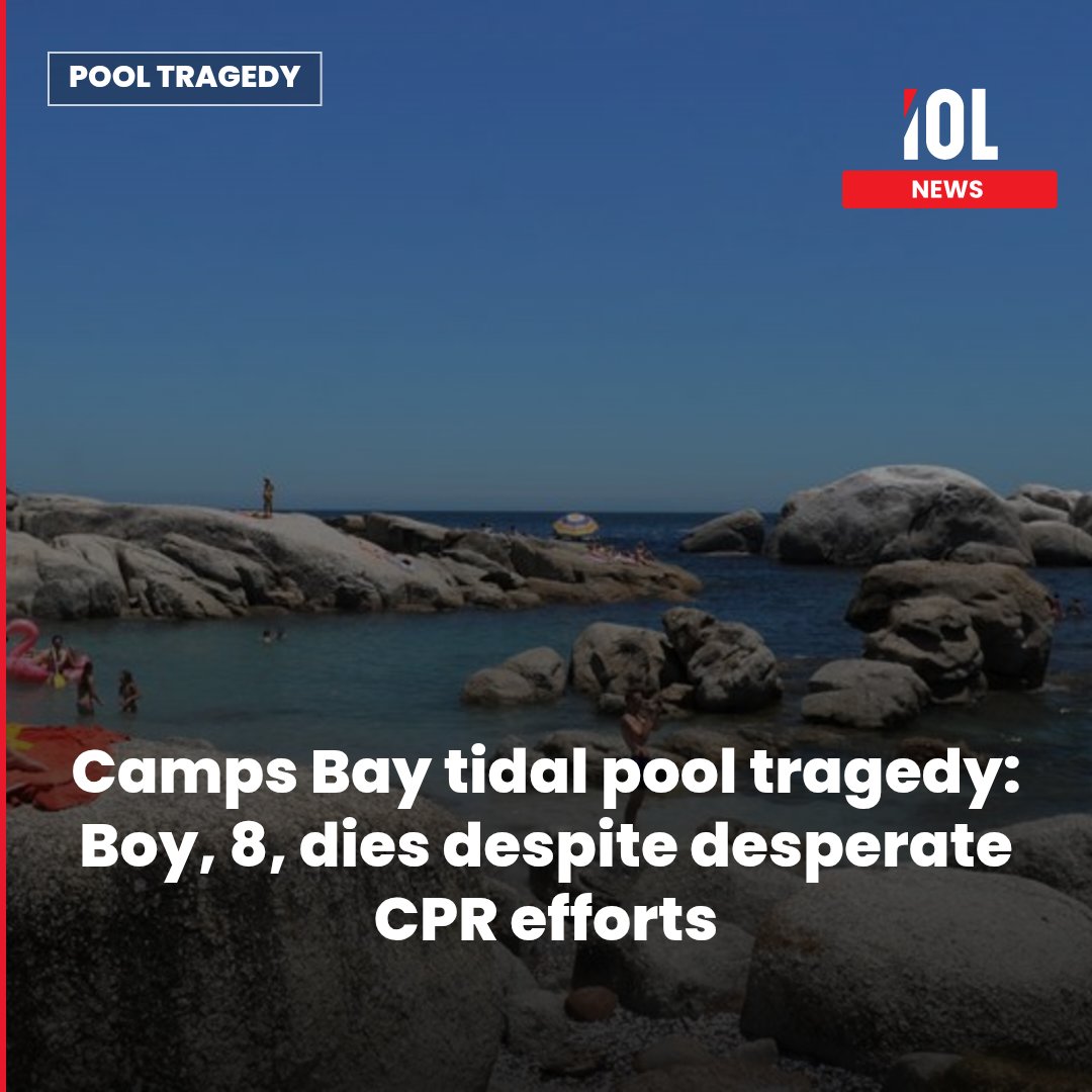 IOL's tweet photo. An eight-year-old boy died after being pulled out unresponsive from a Camps Bay tidal pool on Monday.
Read on https://t.co/jJWE6fWtBU
#news #PoolTragedy #CPRFail #BoyDies #CampsBay https://t.co/xCFZOZkfY7