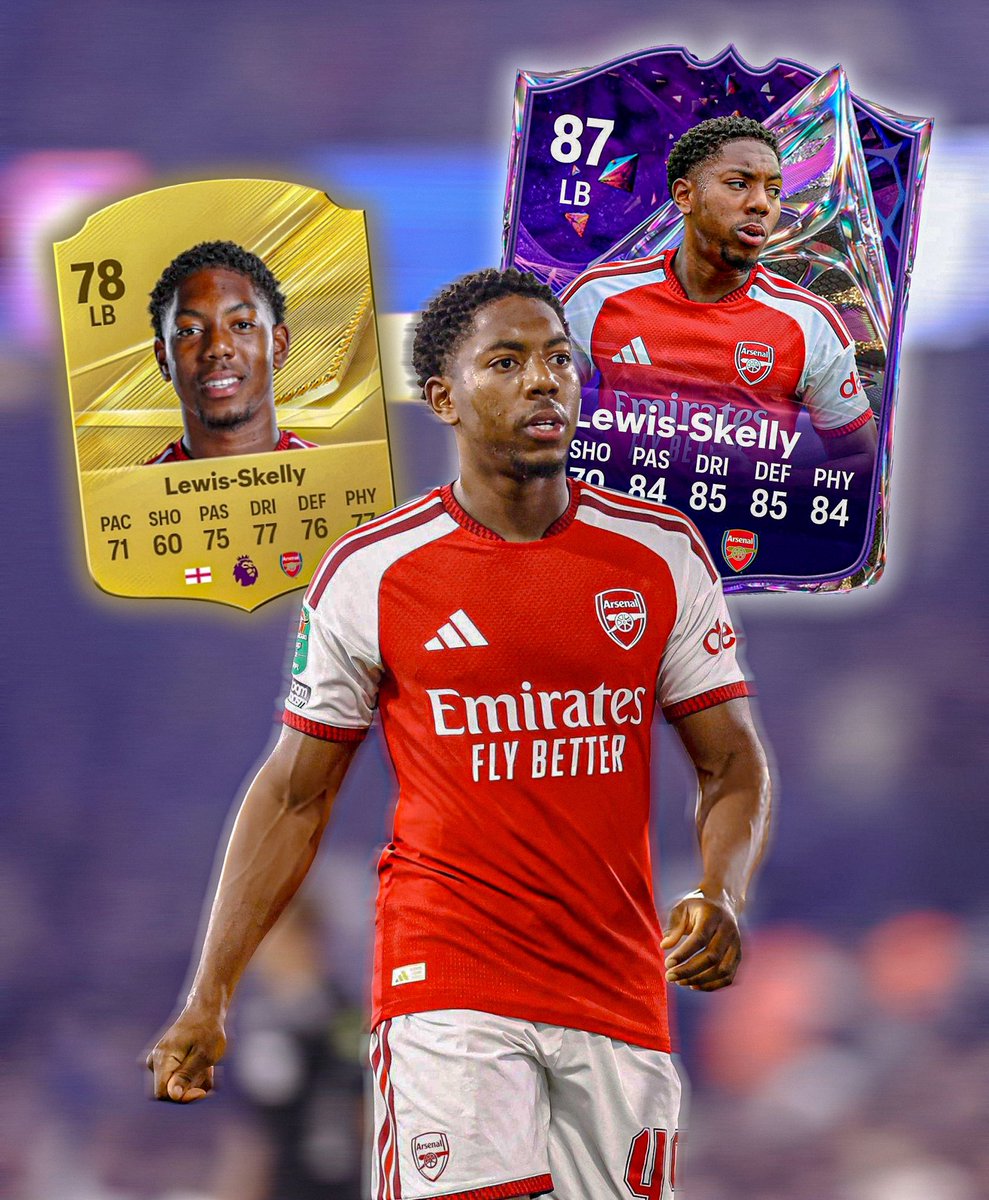 now_arsenaI's tweet photo. Myles Lewis-Skelly new future stars card on FC 27 which will be released on Friday.

Our boy. 💫 https://t.co/bDR1vx54AI