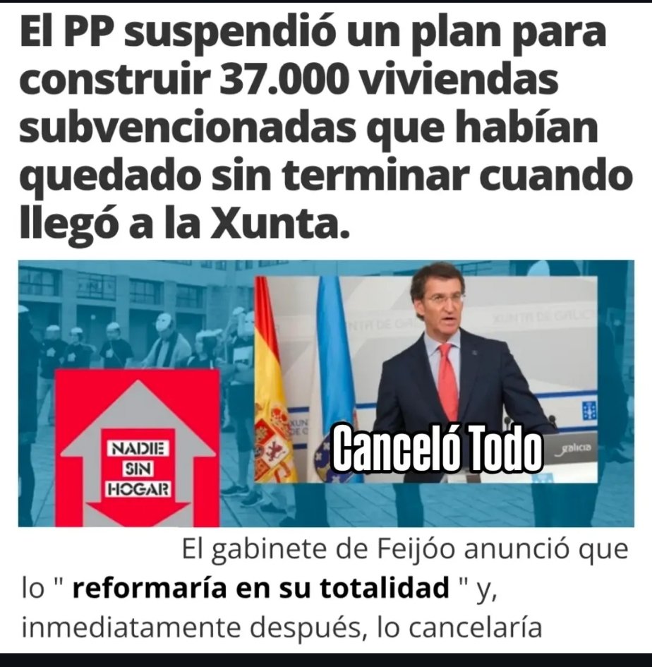Santies77's tweet photo. ¿Como éstos, Alberto?
Estuvisteis de Presidente de la Xunta, desde 2009 has 2022, construistes la friolera de 581 VPO.
¿Alberto, los negocios de la inmobiliaria de Eva, van bien? https://t.co/v7vPjhGKlj