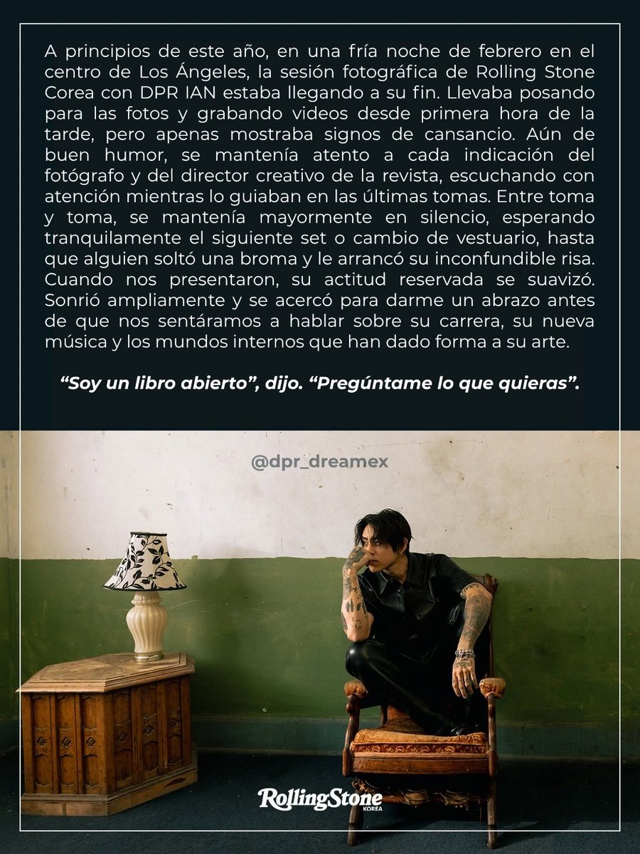 dpr_dreamex's tweet photo. Entrevista #DPRIAN Rolling Stone Korea, traducción al español @DPRIAN_ (1/5) https://t.co/EvjfTGvw6v