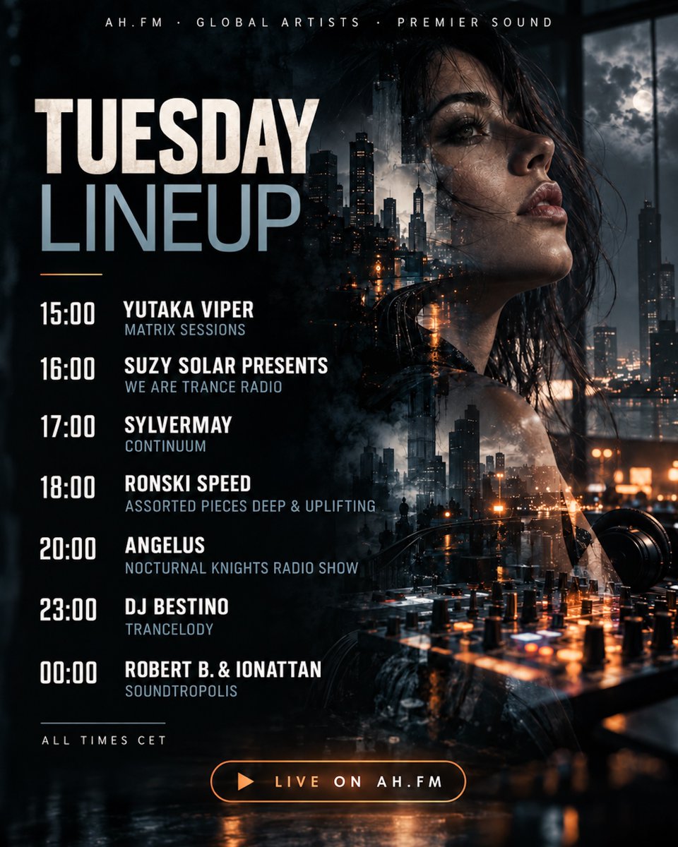 AfterhoursFM's tweet photo. Catch today's exclusive shows from @DjSuzySolar | @sylvermay | @ronskispeed | @NKMus_Official like · share · listen · TRANCE · EDM · https://t.co/uCDcXLnBIY https://t.co/QMVk5ks3e3