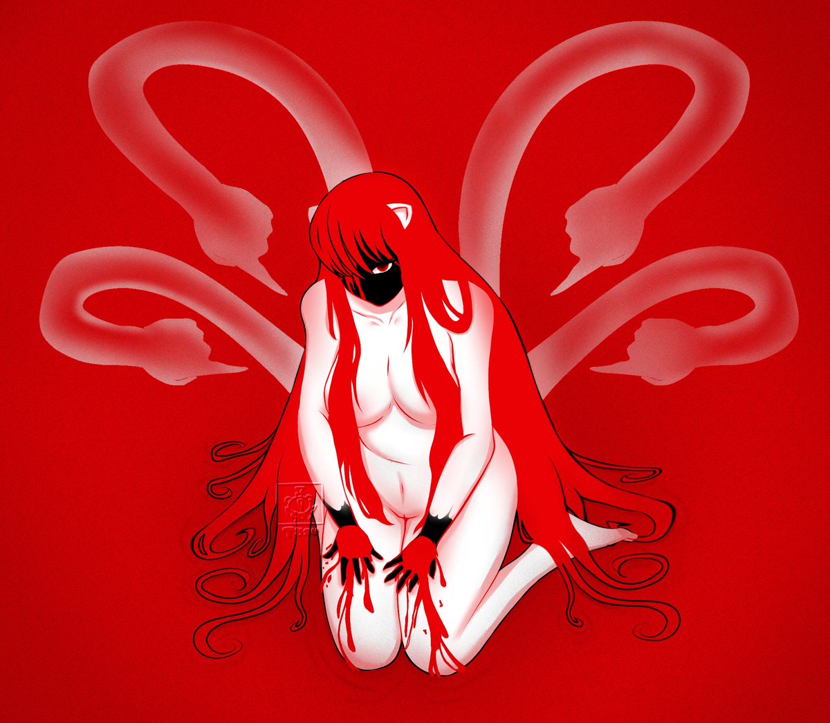 ManiaTasu8420's tweet photo. A drawing of Lucy from Elfen Lied :D 

#illustration‌‌ #anime #elfenlied #ibispaint https://t.co/IA1wgdpvZE