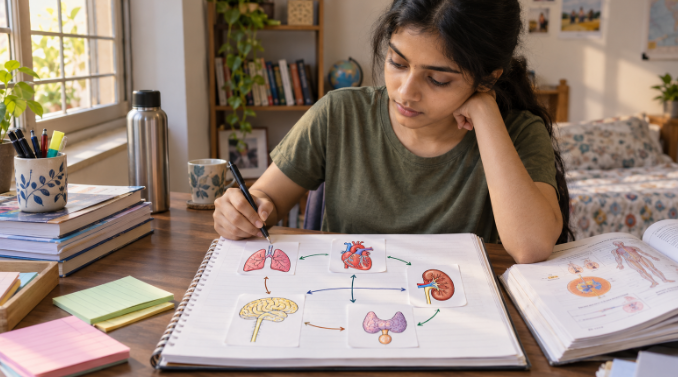 eklavyaai's tweet photo. Human physiology is not just about memorising organs.
For NEET, understanding how body systems connect through control loops can make complex concepts much easier to remember and apply.
https://t.co/ApDtGjnjp9
#Eklavya #NEET #Biology #HumanPhysiology #StudentLearning https://t.co/hFz5ijGtfm