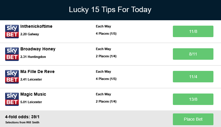 whichbookieuk's tweet photo. Leading racing analyst Will Smith (@WillSmith_2) is back with an E/W Lucky 15 for Tuesday.

See below for full details &amp; click the link for more tips &amp; offers ⬇️⬇️

https://t.co/v47Vz4qXne

18+ Gamble Aware https://t.co/dC57sE5aCK