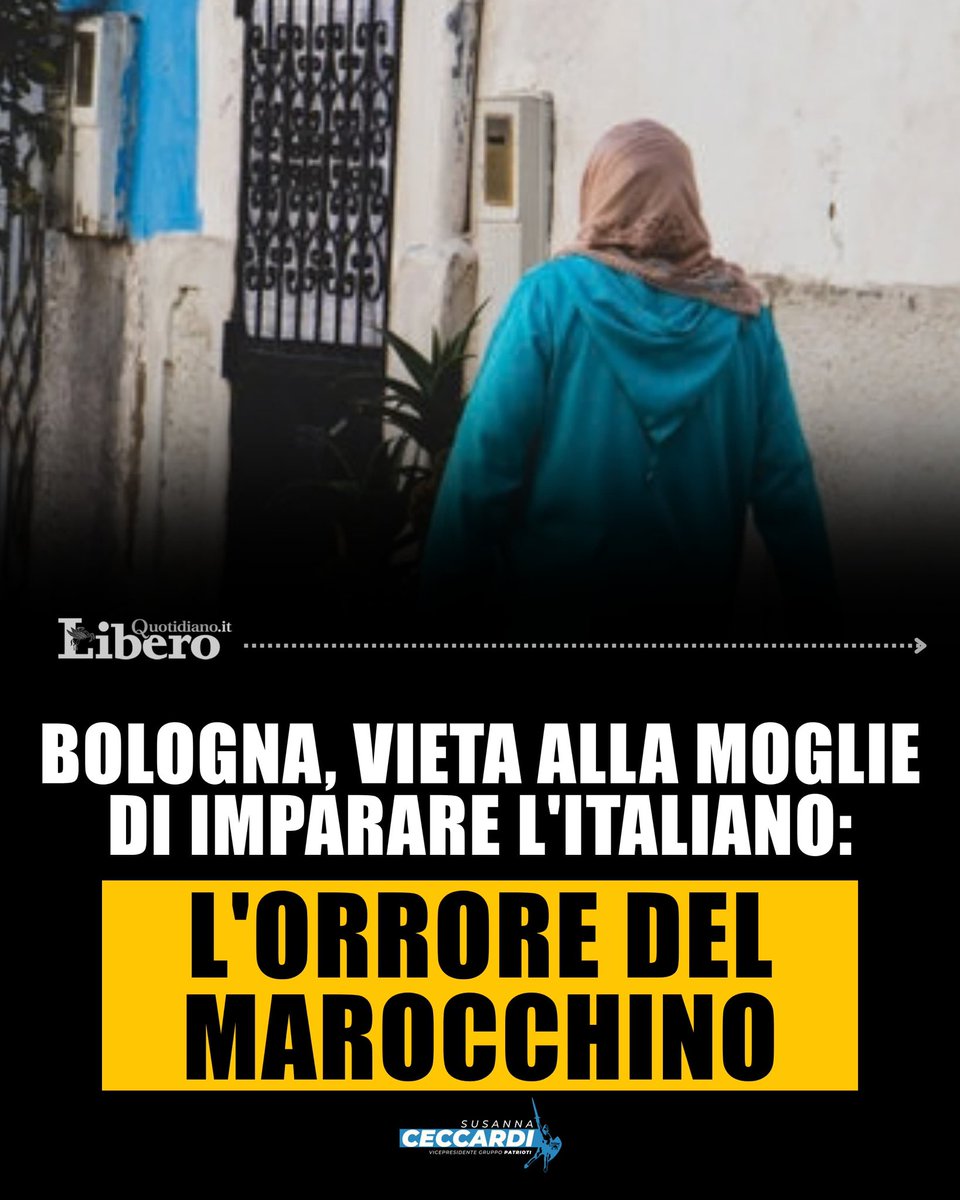SusannaCeccardi's tweet photo. Marito marocchino allontanato dalla casa familiare nel Bolognese. Avrebbe impedito alla moglie persino di imparare l’italiano per tenerla lontana dagli altri. L’integrazione non può significare accettare soprusi e libertà negate. In Italia le donne devono essere libere, sempre https://t.co/WCsSEkbt86