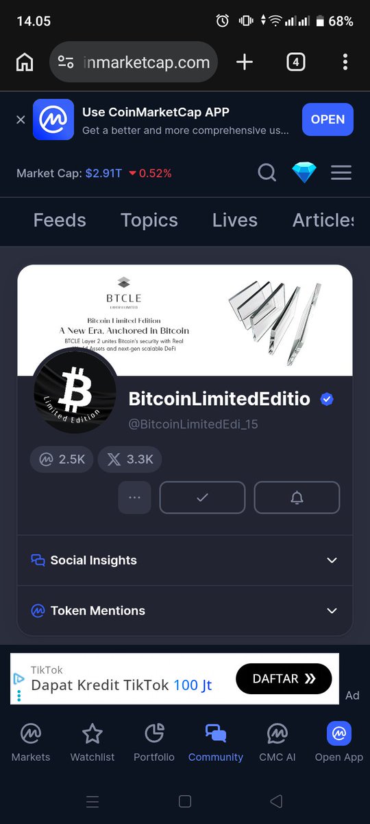 Lee8eet's tweet photo. @itsgayri @BitcoinBTCLE Bitcoin https://t.co/ZrElKUdfeL
