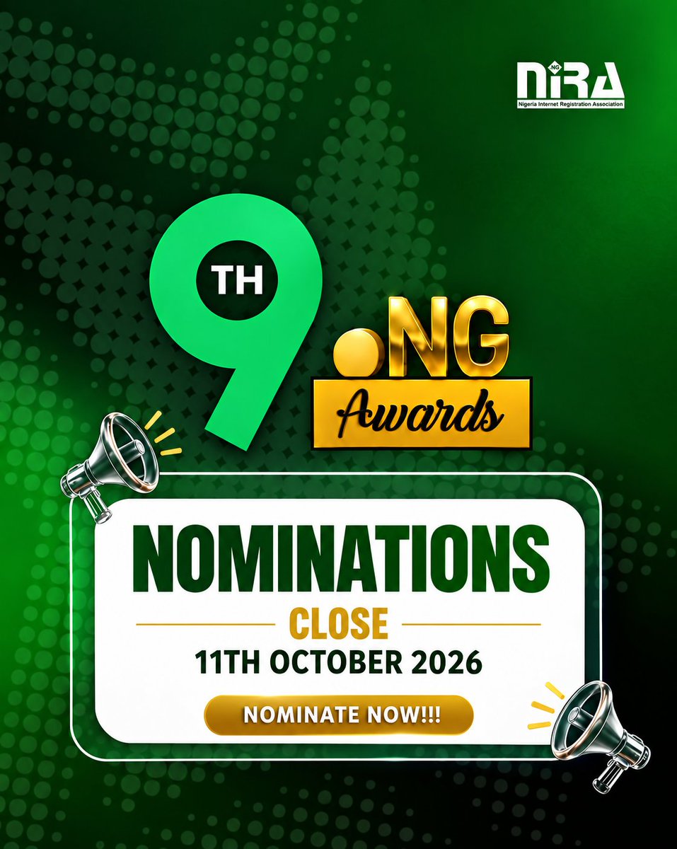 niraworks's tweet photo. LAST CALL! Nominations for the 9th .ng Awards close 11 October.

Know someone who deserves to be recognised? Nominate them now.

👉 https://t.co/AzVofLKUzN
#9th.ngAwards#NiRA https://t.co/hIuJUiXUBU