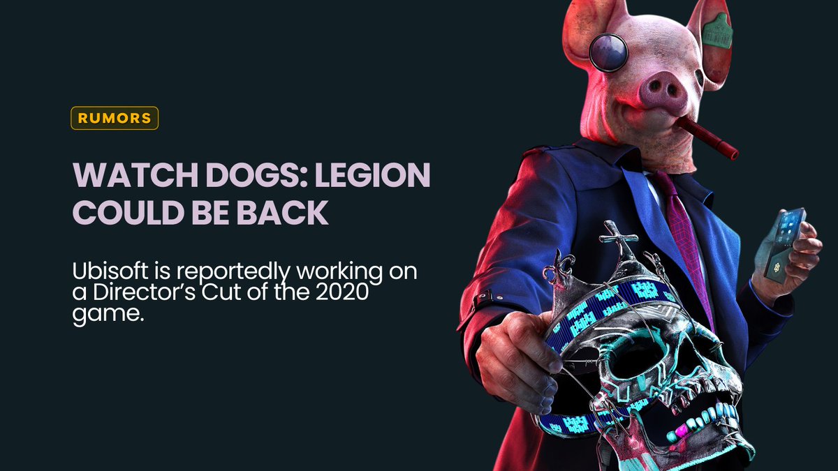 GamingBro_com's tweet photo. WATCH DOGS: LEGION COULD BE GETTING A DIRECTOR’S CUT

Rumor claims Ubisoft is targeting the first half of 2027 for a new version of the 2020 game.

New content and improvements are still unknown. 👀 https://t.co/YLisMMy6do