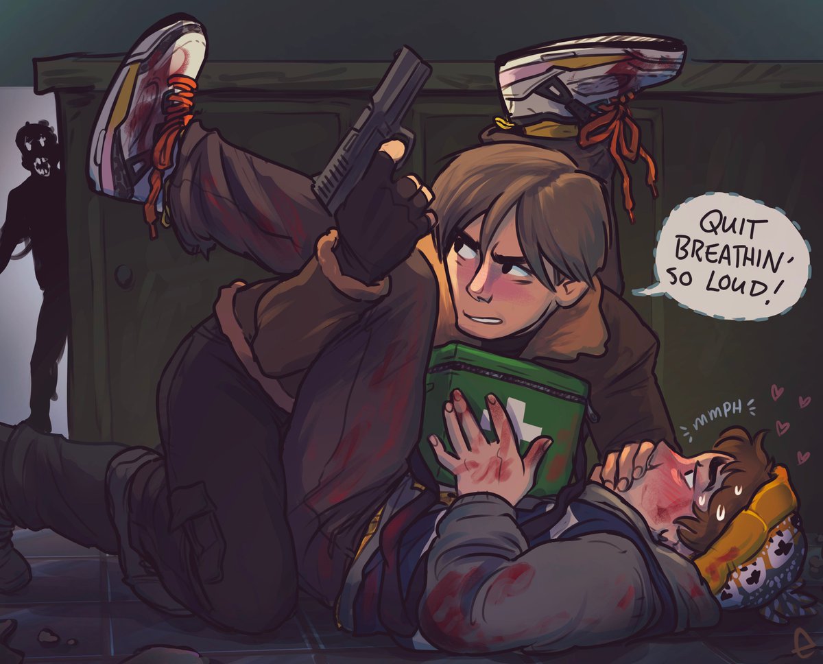 EnaBuns's tweet photo. That was a close one 😮 
#residentevilmovie #bryanhodukavich #Leonkennedy #bryeon https://t.co/HdberFWMSl