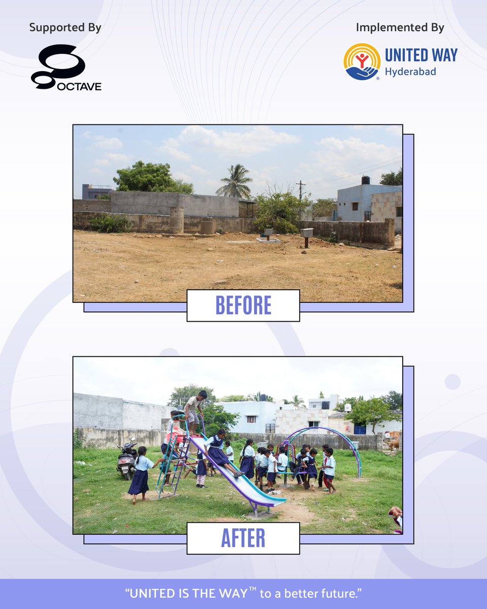 unitedwayhyd's tweet photo. 🏡✨A brighter learning space for children at MPPS Arundati Nagar School near Jawaharnagar!

Under the Shiksha Saathi Education Program, @unitedwayhyd , with #Octave, transformed the school through infrastructure improvements, creative artwork, play area materials
#ShikshaSaathi https://t.co/tbPHaFCGSc