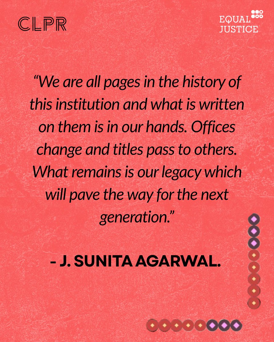 CLPRtrust's tweet photo. Justice Sunita Agarwal's appointment raises the number of women judges on the Supreme Court to three. She is also the second woman recommended for the Supreme Court by the current Chief Justice's Collegium. Her tenure will last nearly 5 years!

#Lawandwomen #clpr #equaljustice https://t.co/kf5bsF0Ioi