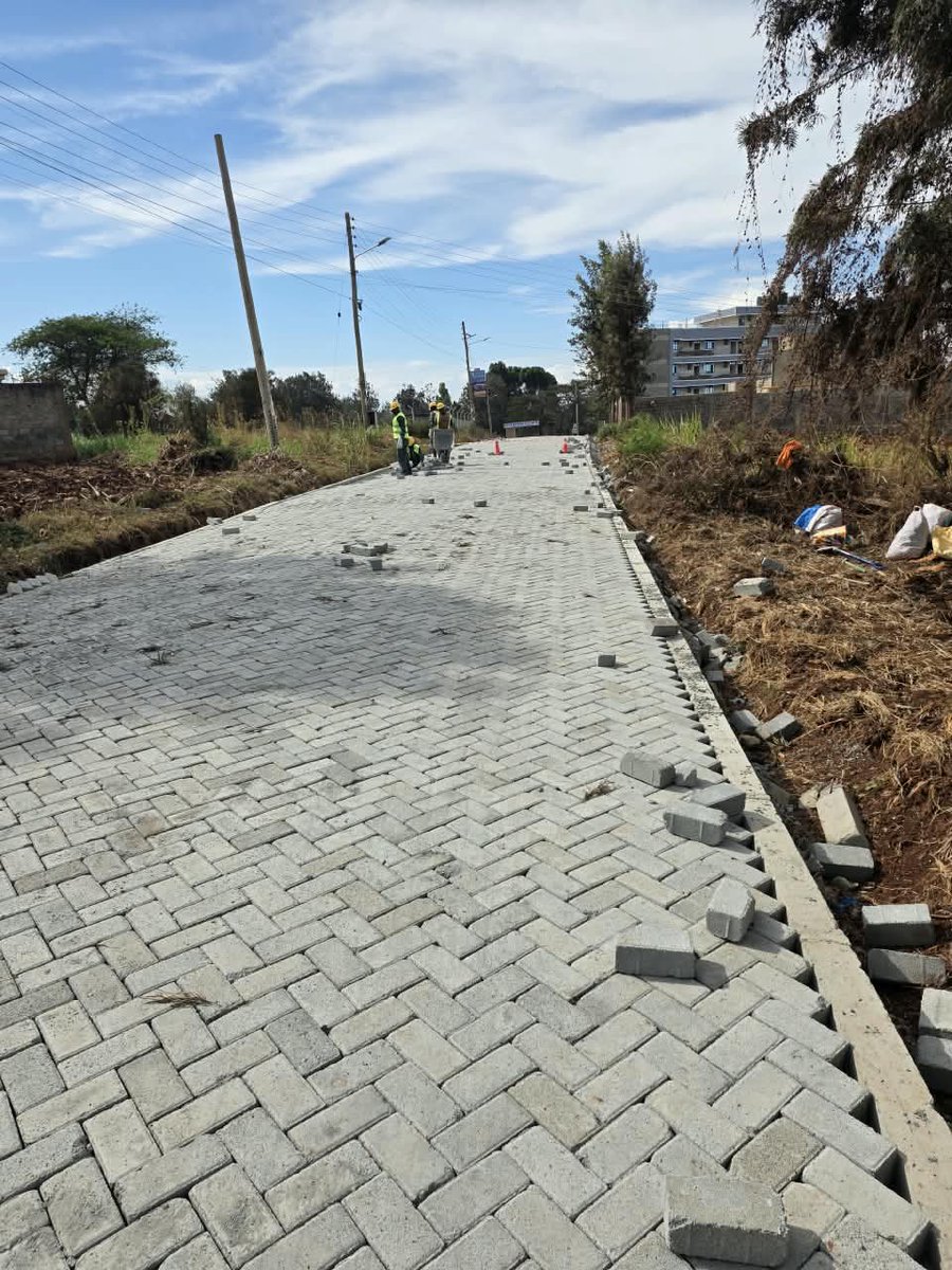 HonKangata's tweet photo. Ongoing cabro works - Maragwa,Gathanji, Kenol Smart City. Part of our countywide urban roads upgrade programme. https://t.co/SaTT62GFxx