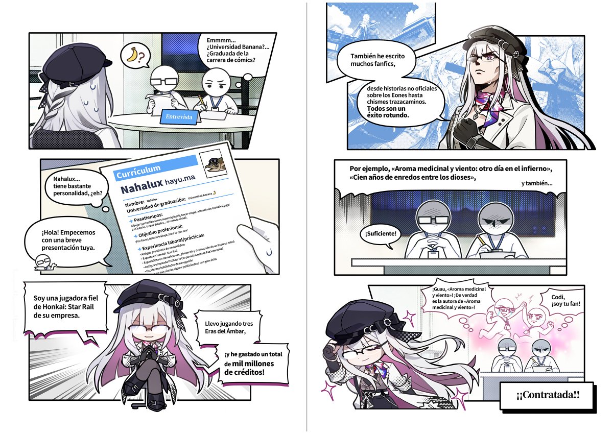 honkaisr_es's tweet photo. «El Señor de las Risas burla a miHoYo» Episodio 2 | Entrevista

"Emmmm... ¿Universidad Banana?... ¿Graduada de la carrera de cómics?".
"Nahalux... tiene bastante personalidad, ¿eh?".

Comenta o comparte esta publicación y deja tu UID del juego para participar en el evento. ¡Elegiremos al azar a 90 afortunados que recibirán Jades estelares!
▌ Recompensas
■ Jade estelar ×1000 (15 ganadores)
■ Jade estelar ×300 (75 ganadores)

Fecha de finalización: 14 de octubre a las 22:59 (UTC+8)

Más información:
https://t.co/OfdrxUCrEg
El evento web «El Señor de las Risas burla a miHoYo» ya está disponible

※ Ir:
https://t.co/7mt9BAgsg5

#ElSeñorDeLasRisasBurlaAmiHoYo
