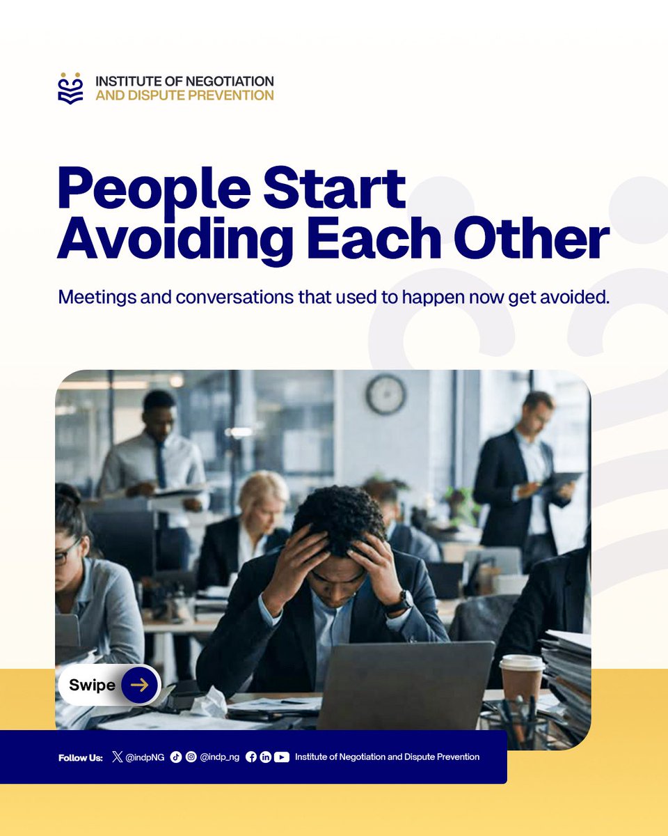 IndpNg's tweet photo. Conflict rarely starts with the blow-up. 👀

By the time it gets loud, something has usually been building beneath the surface.

Don’t wait until it gets there.
Swipe through. You might recognize more than one.
#WorkplaceConflict #ConflictManagement https://t.co/nBUUMhR1zH