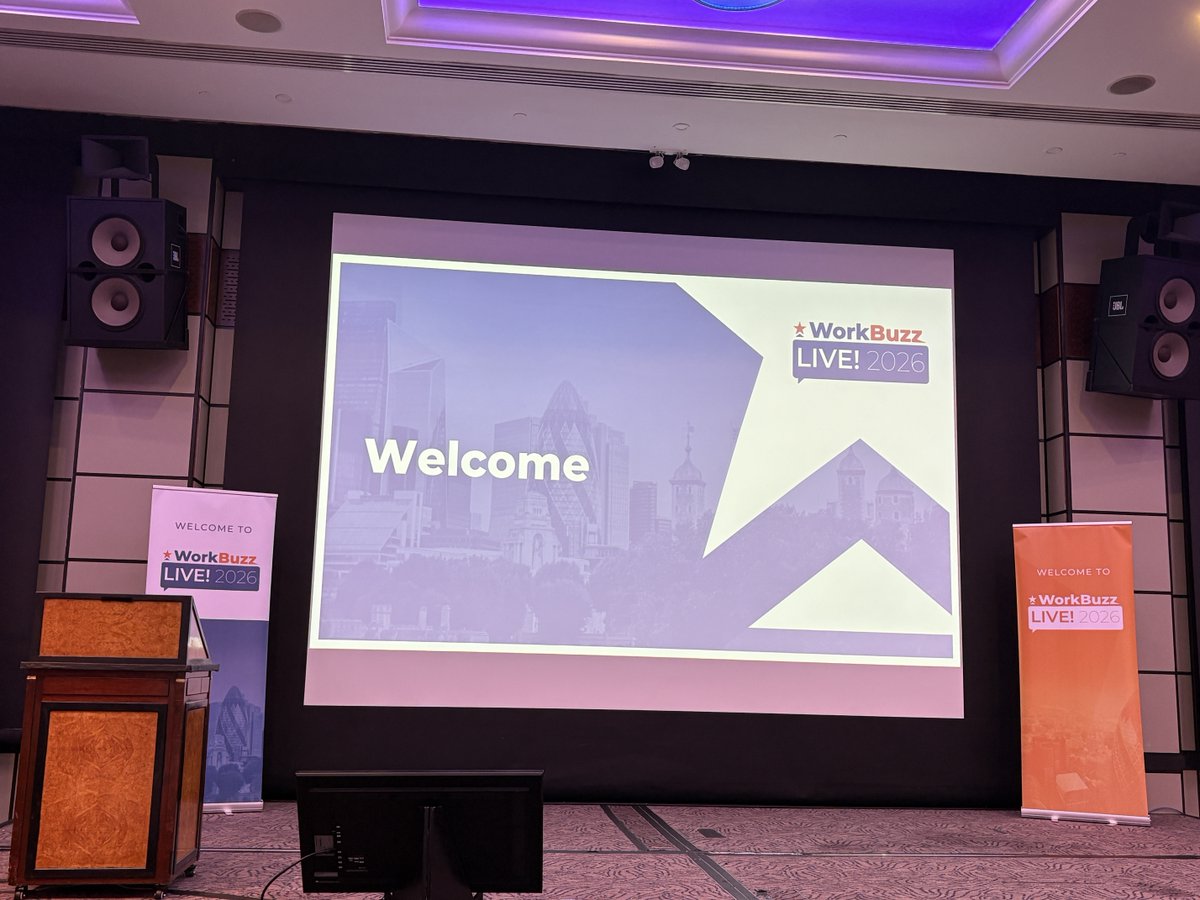 workbuzzd's tweet photo. We're live today. WorkBuzz Live! 2026, London, 6th Oct.

Keyotes, workshops, honest conversations. Real takeaways.

Follow #WBL2026 for updates throughout the day.

#EmployeeEngagement #HRLeaders #FutureOfWork https://t.co/97sScFqZws