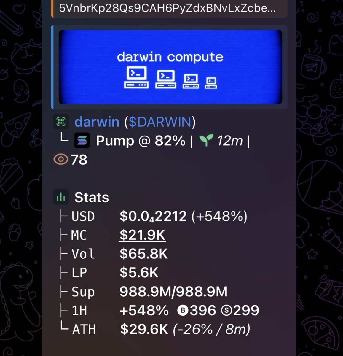 Babaae_printt's tweet photo. Entry on $darwin 🍃 

5VnbrKp28Qs9CAH6PyZdxBNvLxZcbeX3YBsozgWnpump https://t.co/VSzzevxIg8