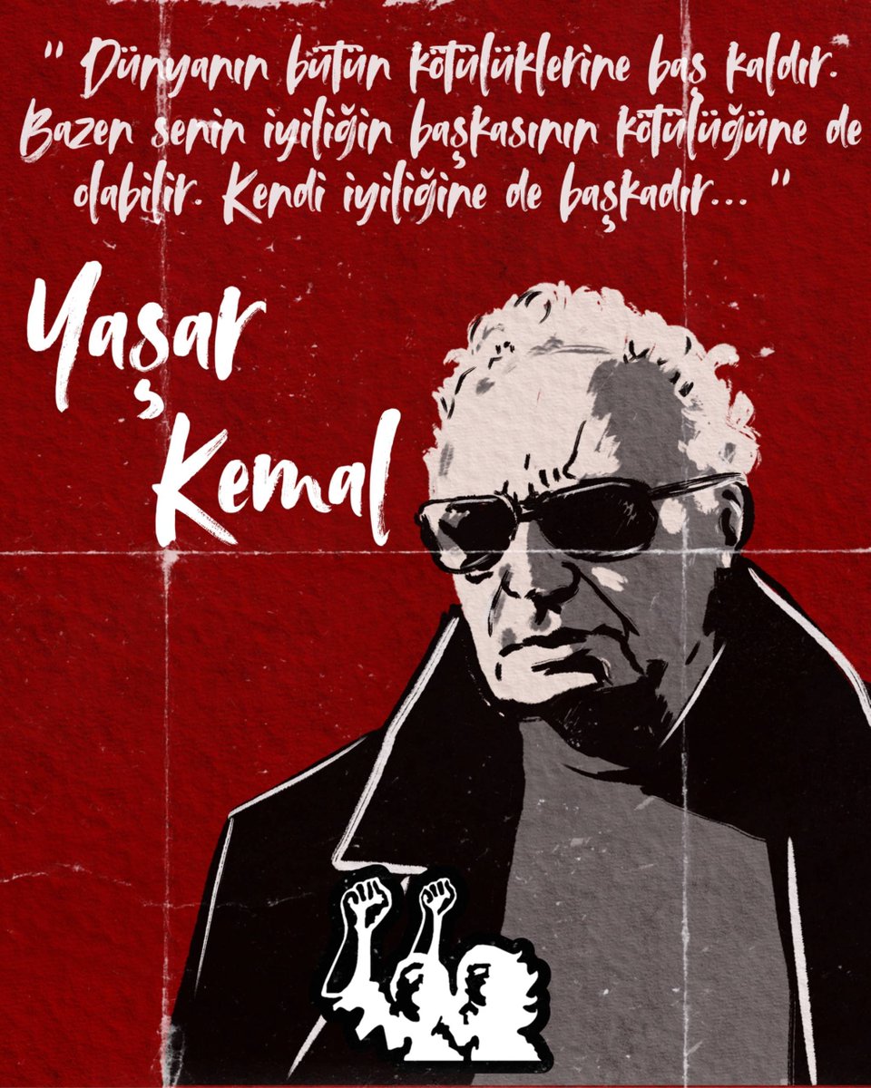 _emekgencligi_'s tweet photo. Abdi Ağalara karşı İnce Memedlerin ölmeyeceğini bizlere öğreten büyük ustanın doğum günü.

İyi ki doğdun Yaşar Kemal! https://t.co/ByAJPLsqAr