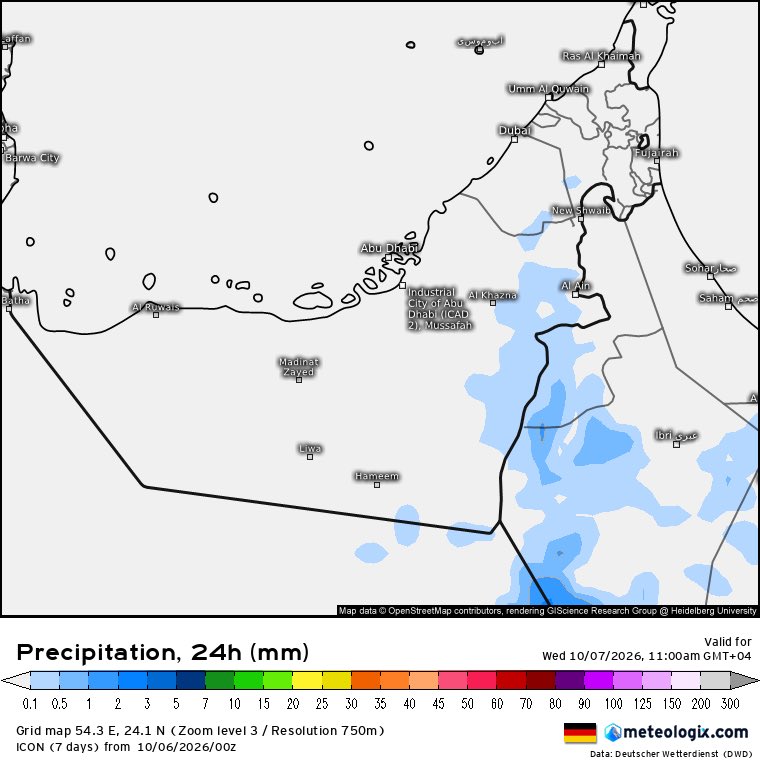 astro_Alq's tweet photo. اليوم النماذج تستشعر 
فرصة امطار رعدية مع حبات برد ❄️
حول منطقة العين و جنوب دبي 🌧️ https://t.co/MqPKXUZx0y