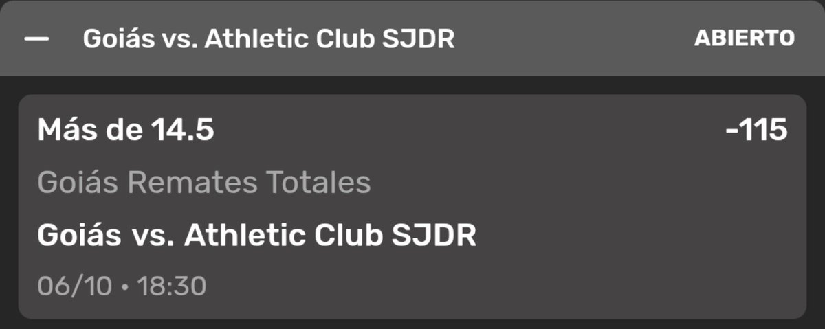 HF_Picks's tweet photo. 🆚️ 2 picks 
📝 Goias over 14.5 remates / Vancouver over 14.5 remates 
📊 -115 , -118 
💰 1U c/u 
#Picks #Apuestas https://t.co/Rbz0sfOeLn