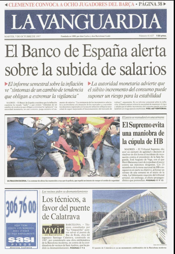 MasRazonqUnSant's tweet photo. #6octubre 1997

Militantes de AuN y otros patriotas recibimos a HB-ETA en el Tribunal Supremo

Fuimos apaleados por la policía del #Régimendel78

Gobernaba el PP de Aznar, ministro interior, Mayor Oreja

Hoy ETA está en todas las instituciones gracias a TODO el R78

Todo en orden https://t.co/SDjnAWZjNo