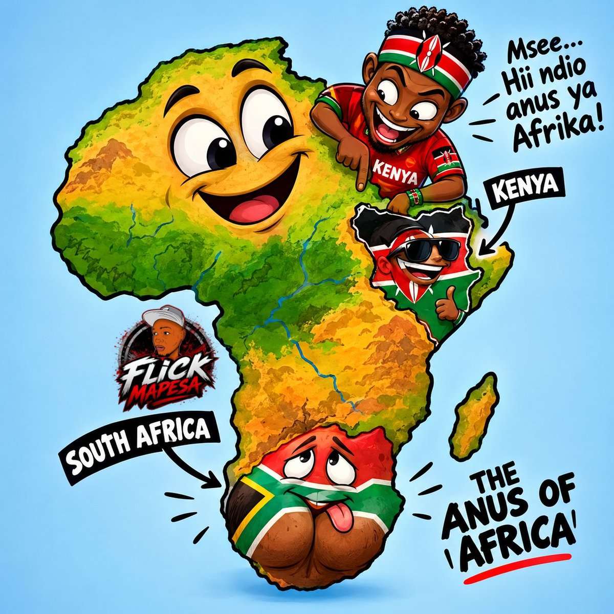 FlickMapesa's tweet photo. South Africa The Anus Of Africa 😂😂😂. https://t.co/RkUX7A3qbI