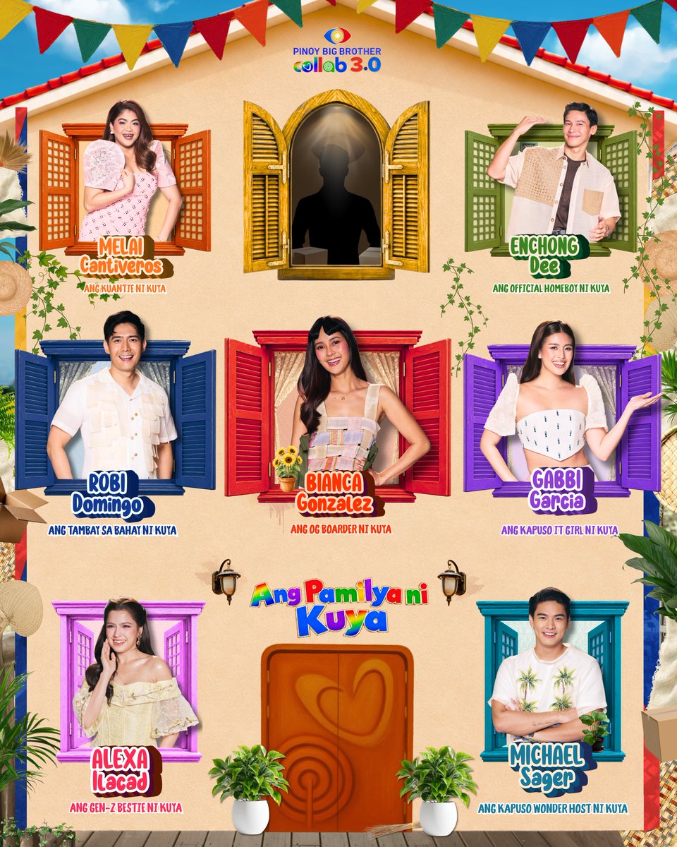 PBBabscbn's tweet photo. SILA ANG PAMILYA NI KUYA 🫶

Samahan sina Bianca, Robi, Gabbi, Melai, Enchong, Alexa, at Michael sa Pinoy Big Brother Collab 3.0!

Ngayong October na! ✨

#PBB #PinoyBigBrother #PBBCollab3 https://t.co/sCVSbvBdj7