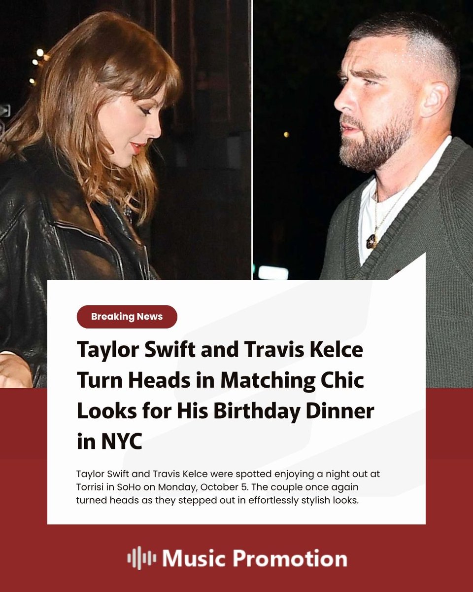MPCInsights's tweet photo. Taylor Swift and Travis Kelce Turn Heads in Coordinated Looks for His Birthday Dinner in NYC
#TaylorSwift #TravisKelce #TaylorAndTravis #Swifties #TaylorSwiftNews #TravisKelceNews #CelebrityNews #CelebrityCouple #BirthdayDate #NYCDinner #SoHo #TaylorSwiftStyle #CelebrityStyle https://t.co/jFPzgdcvHq