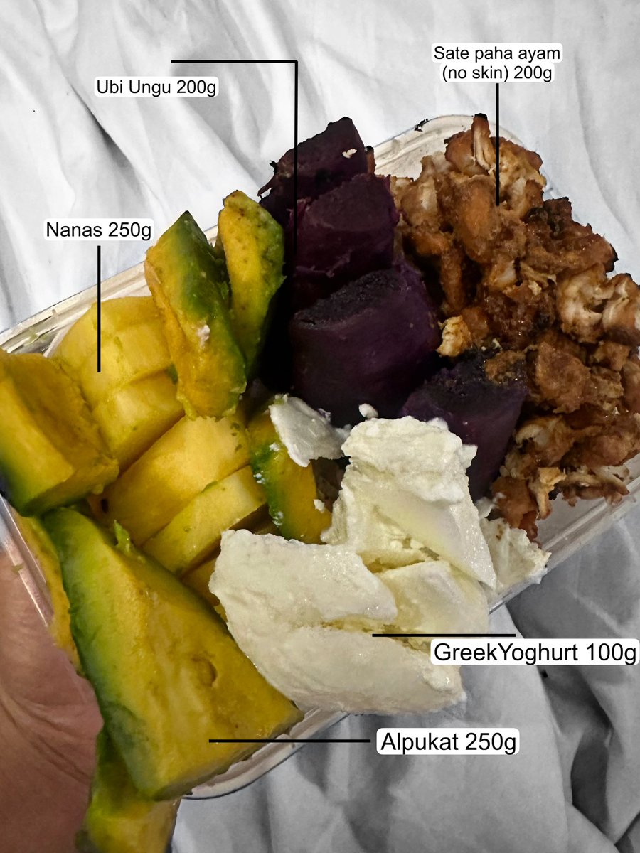 PlumpyBootyGirl's tweet photo. 71g prot, 99g karb, 62g fat, 25g serat, 1200kcal.
Fat tinggi, dominan lemat sehat dri alpukat, seratny pun tnggi hampir 17g. 

Untuk ku makan dengan target 2500kcal perhari gk susah 😋 https://t.co/4aIoCDSuyu