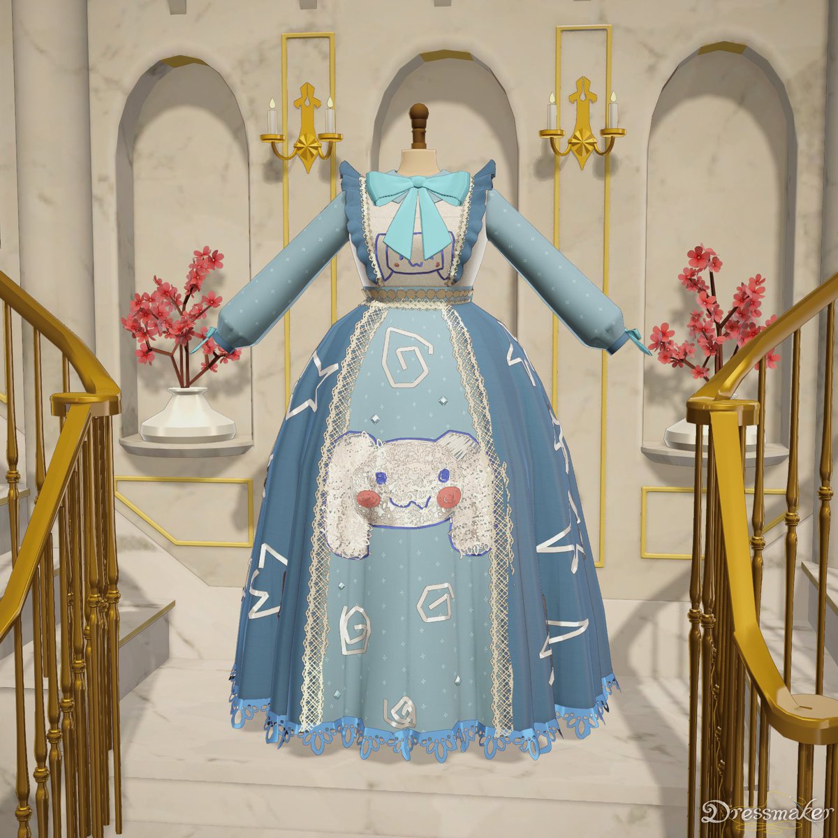 lunanasilv's tweet photo. I had fun making this cinnamoroll inspired dress! #dressmaker https://t.co/rYuycHWxNm