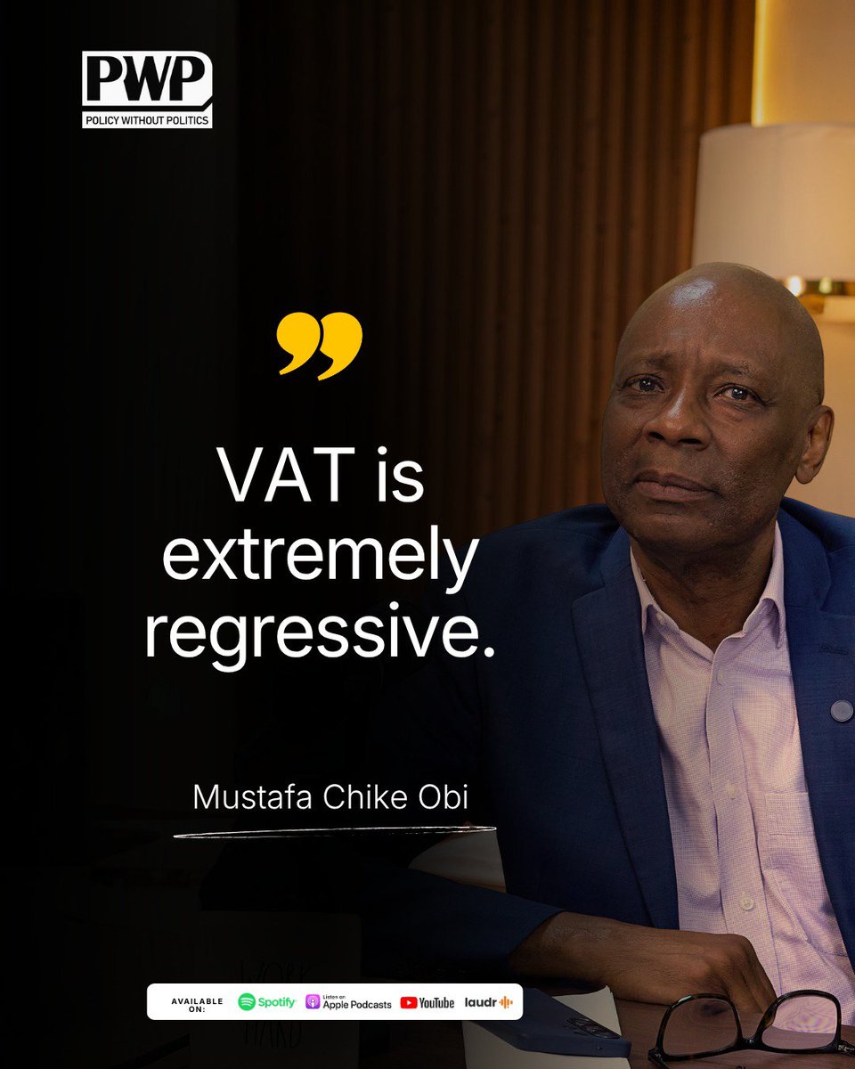 PWPpulse's tweet photo. Effective tax policy requires shifting focus from mere revenue generation to building transparent public trust.

When value-added taxes remain regressive and place an undue burden on the private sector, sustainable economic development depends on fiscal accountability and strategic reform.

#PolicyWithoutPolitics #PWP #TaxPolicy #MustafaChikeObi #DrKenIkpe