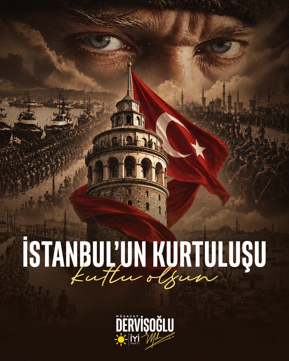 MDervisogluTR's tweet photo. "Geldikleri gibi gittiler!"

6 Ekim 1923’te İstanbul’u işgalden kurtararak yeniden hürriyetine kavuşturan, başta Gazi Mustafa Kemal Atatürk olmak üzere bağımsızlığımız uğruna mücadele eden tüm kahramanlarımızı saygı ve minnetle anıyorum. https://t.co/d6Gt2WRMEl