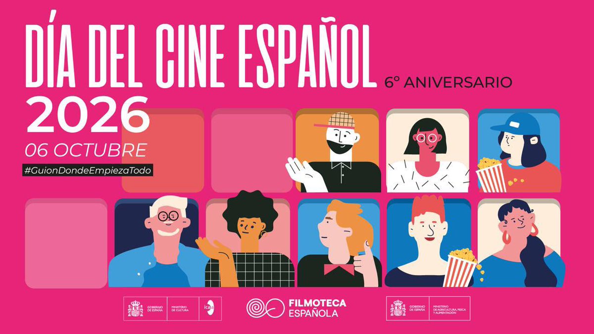 CineICAA's tweet photo. 🎬 ¡Hoy celebramos el Día del Cine Español!
Una jornada para celebrar nuestro cine, sus historias, sus miradas y a todas las personas que lo hacen posible.
#DíaDelCineEspañol #CineEspañol #ICAA https://t.co/6kpGtOmPbO