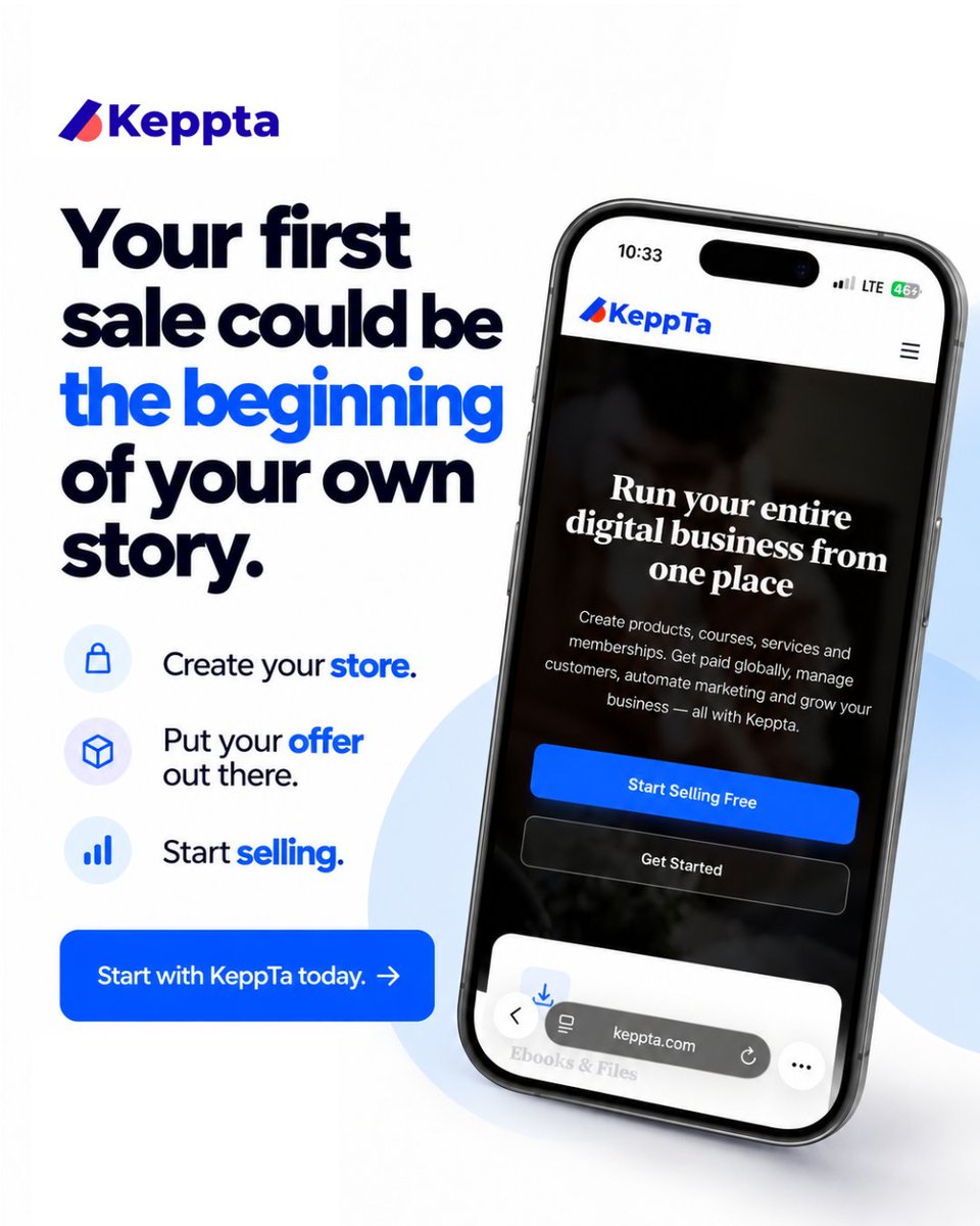 usekeppta's tweet photo. Six months ago, this creator started selling with KeppTa. 
Today? They’ve reached $4,824.06 in lifetime earnings and over ₦6.7 million in sales. 🔥 They’re now 96% of the way to the $5K Club, with just $175.94 left to hit the milestone. 

Every big number starts with one sale. Maybe it’s time to start yours. 👀 Start selling at https://t.co/Og6nN4RVh5. #usekeppta #creatoreconomy #digitalproducts #onlinebusiness #sellonline