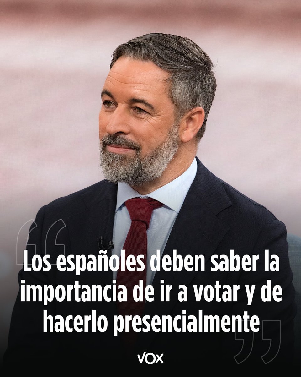 vox_es's tweet photo. Es fundamental votar presencialmente. https://t.co/5RR5qKxVND