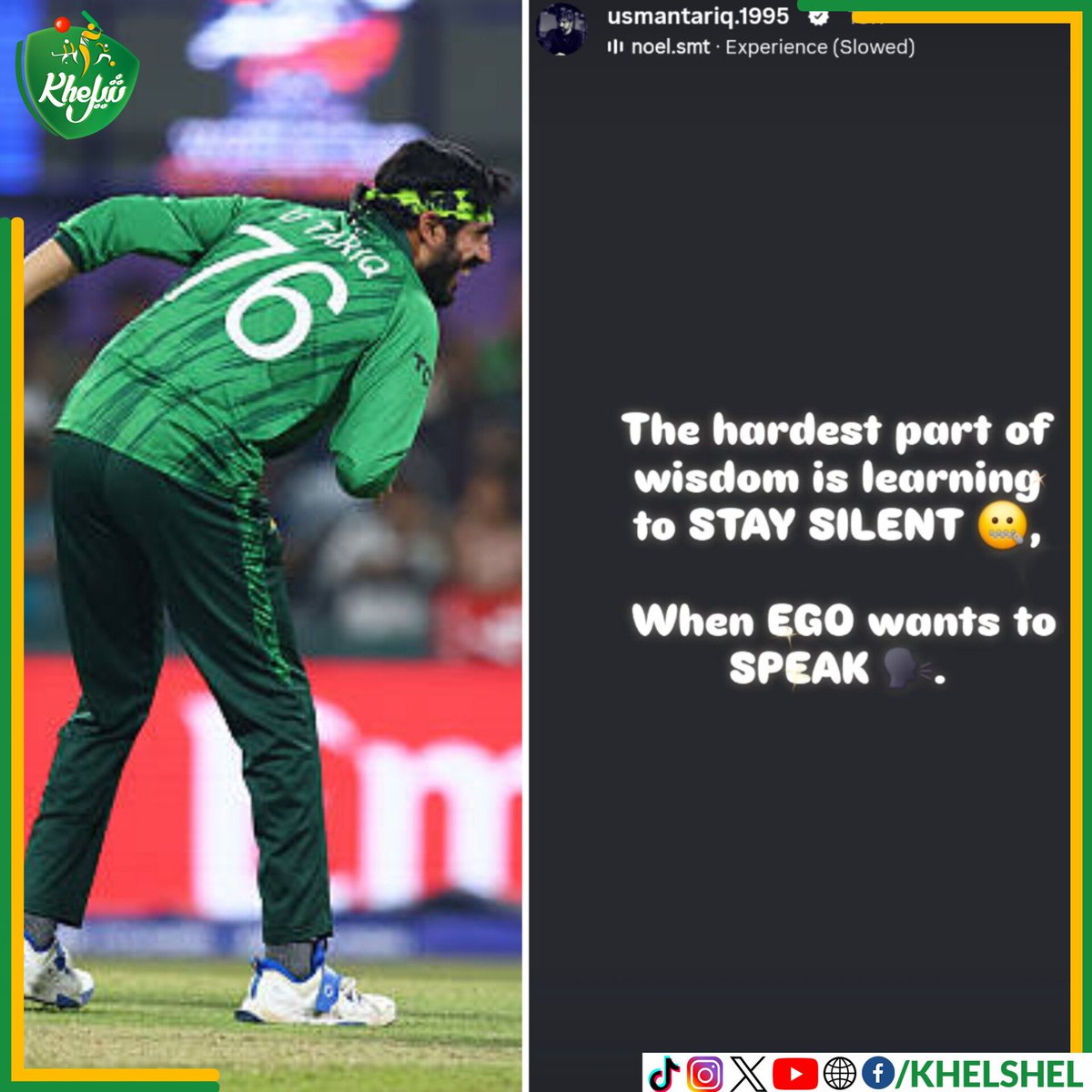 khelshel's tweet photo. Usman Tariq's reaction on instagram after getting dropped from Pakistan T20I squad against Sri Lanka.
#Cricket | #Pakistan | #UsmanTariq | #Lahore | #PCB https://t.co/gxXLhoGYtG