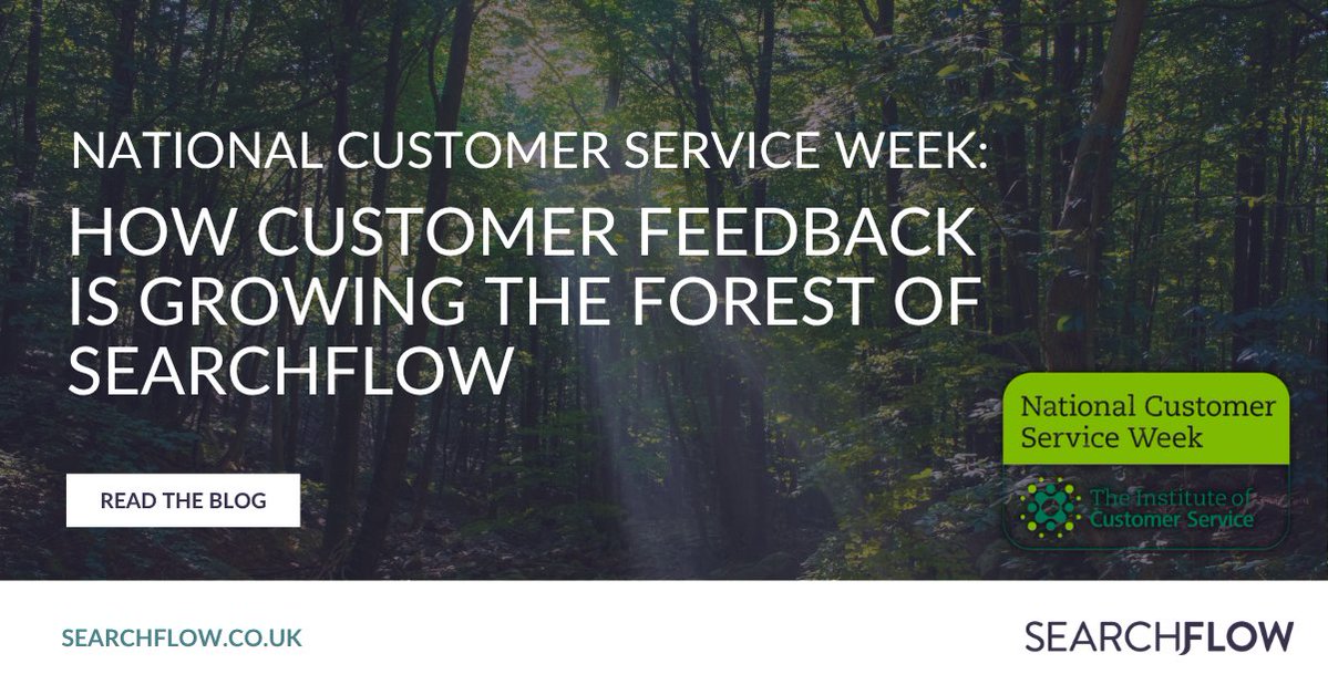 SearchFlow's tweet photo. 🌳 Thanks to continued engagement with our customer satisfaction surveys, we've added new trees to the Forest of SearchFlow.
This National Customer Service Week @instituteofcs, we're celebrating how customer service can create positive change > https://t.co/DJCXSdN2IH
#NCSW2026 https://t.co/dwUOKf9ygf
