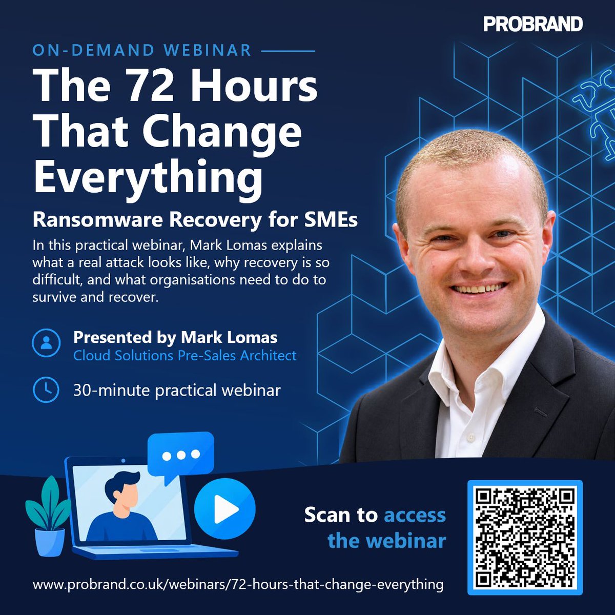 Probrand's tweet photo. Cyber Security Awareness Month: are you prepared for what happens after a ransomware attack?
Our free 30-minute webinar shares lessons from real attacks and what businesses can do to reduce disruption.
Watch free: https://t.co/sPMAXwh74C

#CyberSecurityAwarenessMonth #Ransomware https://t.co/a0fKPnUzKq
