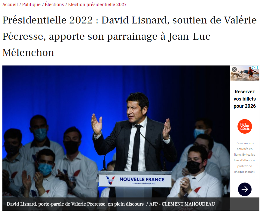 starsky007's tweet photo. À ceux qui s’extasient devant David Lisnard : grattez le vernis. L’homme qui « marche sur l’eau » a surtout marché derrière Valérie Pécresse.

En 2022, il la présente comme une candidate sérieuse, capable de diriger le pays. Résultat : 4,78 % au premier tour. Une des pires campagnes de la droite.

Après la défaite, il ne tire pas le bilan. Il appelle aux dons. Le 14 avril 2022, il écrit qu’il donnera lui-même, et que si chaque électeur de Pécresse verse 3 €, « la situation est réglée ». Autrement dit : les Français sont invités à payer l’échec qu’il a défendu avant, pendant, et après.

Et le 20 février 2022, alors qu’il est le grand soutien de Pécresse, il donne son parrainage à Jean-Luc Mélenchon. Sa ligne : « je combats ses idées, mais il doit pouvoir concourir », « parrainage ne vaut pas soutien ».

On connaît la suite. Les "Lisnardfans" diront : geste républicain, pluralisme, élégance. Non. On ne combat pas LFI en lui ouvrant la porte. On ne dit pas « ennemi principal de la France » le lundi et « signature démocratique » le mardi. 
Un parrainage, ce n’est pas un bulletin. C’est quand même une aide concrète pour être sur la ligne de départ.

Soutenir Pécresse jusqu’au bout, appeler à renflouer sa campagne, puis parrainer Mélenchon : ce n’est pas de la hauteur. C’est de l’incohérence.